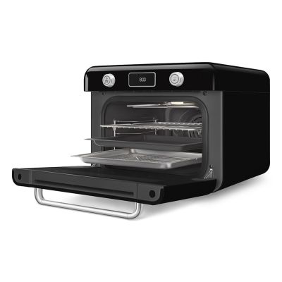 9. Smeg COF01BLEU Kleine schwarze Dampfgarerknöpfe, Drehknopf
