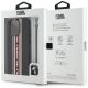 7. Karl Lagerfeld Saffiano Athleisure Stripes Cord iPhone 15 Pro Hülle - Rot