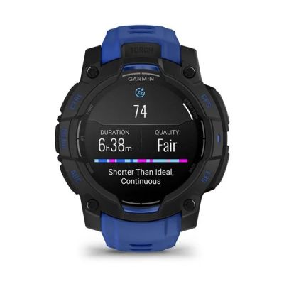 7. GARMIN Instinct 3 AMOLED 45mm Schwarz/Blitzblau Smartwatch