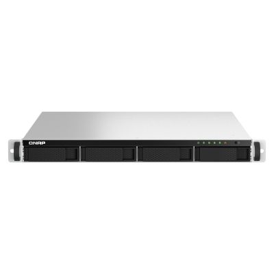 Qnap TS-464U-RP-8G, 1U, 4 x 2,5"/3,5" SATA, Intel Celeron N5105/N5095 4C/4T, 8 GB RAM (nicht erweiterbar), 2 x 2,5-GbE, redundantes Netzteil