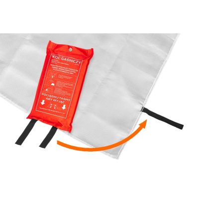 6. NEO TOOLS Glasfaser-Feuerlöschdecke 1,2 x 1,8 m
