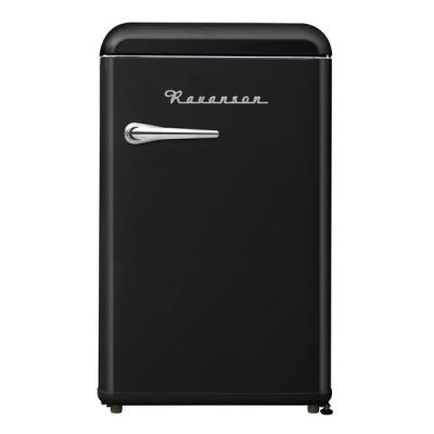 Ravanson LKK-120ERB Retro-Kühlschrank (Schwarz)