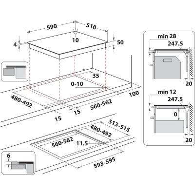 7. Induktionskochfeld WHIRLPOOL WF S7560NE BM schwarz matt FlexiSide Chef Control MattProtect