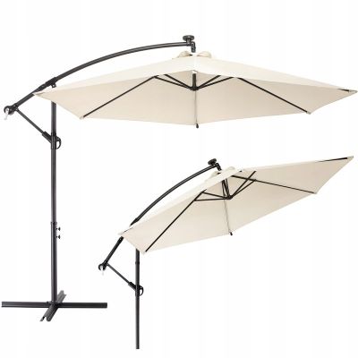 4. Gartenschirm mit freitragendem Arm, 3 m, groß, beige