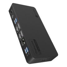 ICY BOX IB-DK2255AC Kabelgebundener USB 3.2 Gen 2 (3.1 Gen 2) Typ-C Laptop, Schwarz