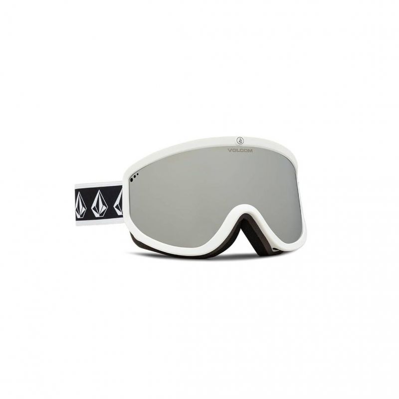 Volcom FOOTPRINTS WHITE RERUN/SILVER CHROME Snowboardbrille silber verspiegelt (VG0622316)
