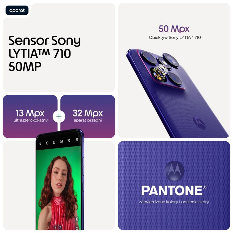 7. Motorola Edge 70 Fusion, 17,2 cm (6,78 Zoll), Dual-SIM, Android 16.0, 5G, USB Typ-C, 8 GB RAM, 256 GB Speicher, 5200 mAh Akku, Lila