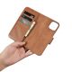 13. iCarer Wallet Case 2in1 Cover iPhone 14 Plus Anti-RFID Leder Flip Case Braun (WMI14220727-BN)