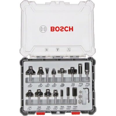 Bosch 2 607 017 471 Fräser-Bit-Set 15-teilig.