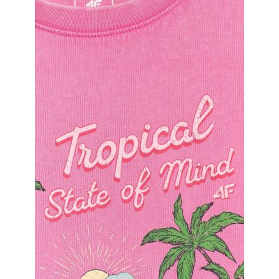 5. Mädchen-Baumwoll-T-Shirt 4F 4FJRSS26TTSHF3981-54S