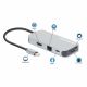 10. MANHATTAN 8-in-1 USB-C Dockingstation mit USB 3.2 Gen 1 Power Delivery, Typ-C Stecker auf HDMI Buchse, drei USB-A Anschlüssen, Gigabit RJ45 Anschluss, USB-C Power Delivery Anschluss, SD/MicroSD Kartenleser, Aluminium, Space Grau (13061)