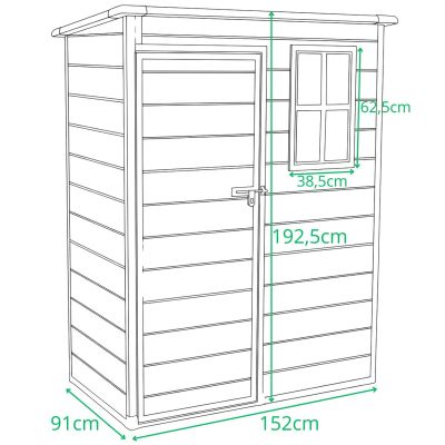 5. Gartengerätehaus aus PVC, 152 x 91 x 192,5 cm