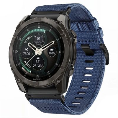Tech-Protect Nylon Classic Armband für Garmin Fenix ​​5X / 5X Plus / 6X / 6X Pro / 7X / 8 / 8 Pro / 9 / 9 Pro (47 mm) - Marineblau