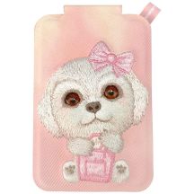 Nimmy New Big-Eye Cute Pets 2.0 Hunde-Magnetgeldbörse mit Handyhalterung – Rosa