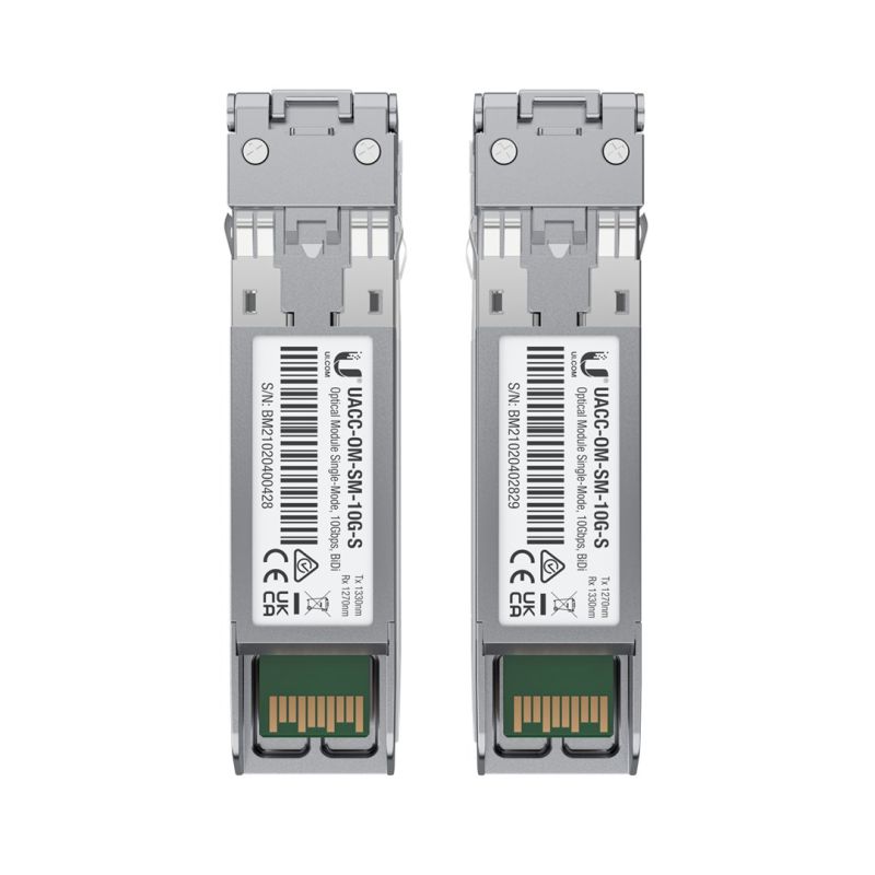 4. SFP+ Ubiquiti 10 Gbit/s bidirektionales Singlemode-Optikmodul, 2er-Pack
