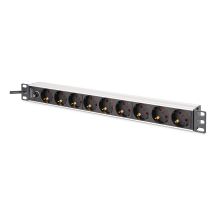 Digitus DN-95437 PDU 9-fach Steckdose 1HE Schwarz, Silber