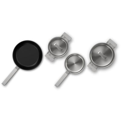 3. BOSCH HEZ9SE040 Topfset – 3 Töpfe mit Deckel + Bratpfanne