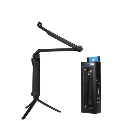 8. 3-in-1-Einbeinstativ-Stativ mit Selfie-Halterung für GoPro – Schwarz