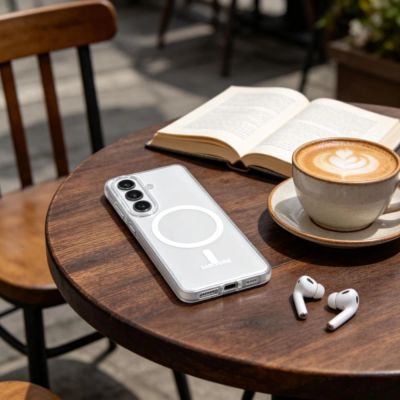 6. Tech-Protect MagSlim MagSafe Hülle für Samsung Galaxy S26 – Transparent Matt