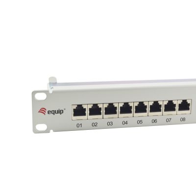 2. 19-Zoll-Patchpanel mit 24 RJ45-Anschlüssen, Cat6a-FTP-Anschluss, 1 HE, 500 MHz, RAL7035