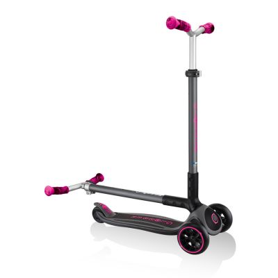 18. Globber Master Prime 3-Rad-Scooter / Schwarz - Neonpink 664-110