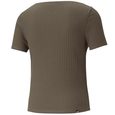 4. Puma Her Ribbed Slim Tee Traubenblatt W 531917 44