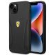 Ferrari FEHCP14MRBUK iPhone 14 Plus 6,7" schwarz/schwarz Hartschalenetui Seiten mit Lederprägung
