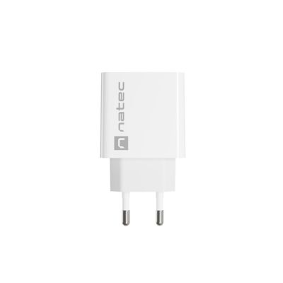 4. NATEC RIBERA USB-A + USB-C 20W POWER DELIVERY WEISSES LADEGERÄT NUC-2061