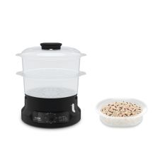 Tefal Minicompact VC139810 Dampfgarer mit 2 Körben, freistehend, 800 W, Schwarz