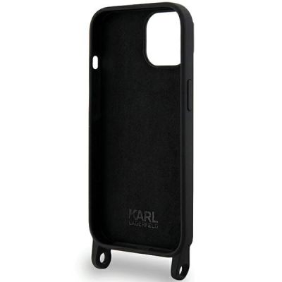 6. Karl Lagerfeld KLHCP15SSCBSCNK iPhone 15 6,1" Hardcase schwarz/schwarz Crossbody Silikon Choupette