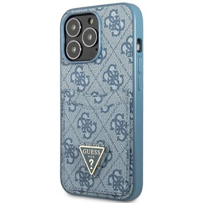 2. Guess 4G Triangle Logo Cardslot Hülle für iPhone 13 Pro / 13 – Blau