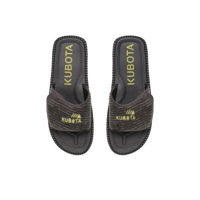 14. Kubota Flip-Flops aus Cord mit Klettverschluss, Graphit KUBKRZ-AW23-02-28
