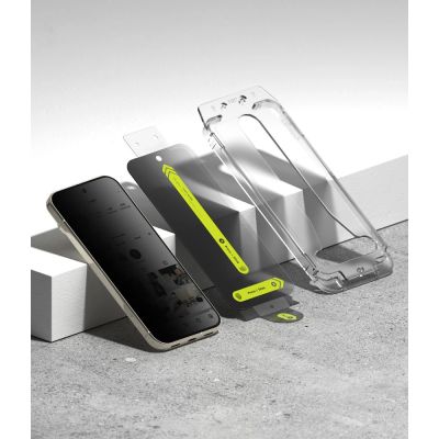 4. Ringke Easy Slide Privacy 2er-Pack Displayschutzfolie aus gehärtetem Glas für Google Pixel Pro 9 Pro XL / 10 Pro XL / 11 Pro XL