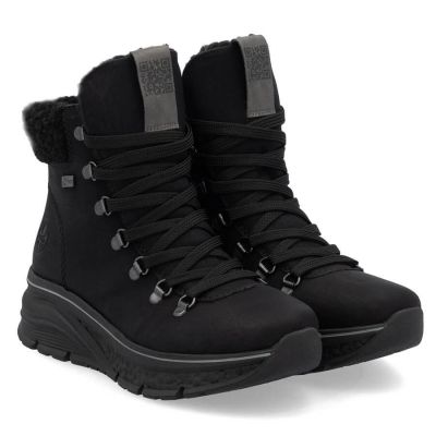 22. Wasserdichte, gefütterte Damen-Trekkingschuhe in Schwarz Rieker 48034-00