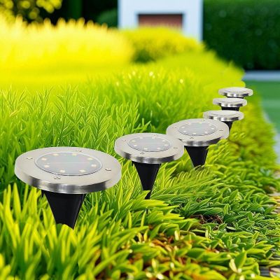 4. Solarlampe mit 8 SMD-LEDs zur Erdung, 12er-Set