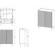 4. Regal 2D2SZ ONDA 98x45xH127 grün
