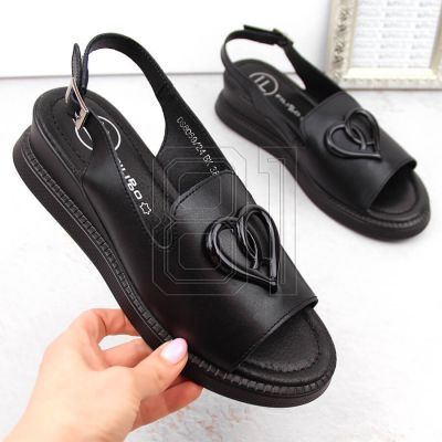 2. Filippo W PAW534A Keilsandalen aus Leder, schwarz