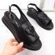 2. Filippo W PAW534A Keilsandalen aus Leder, schwarz