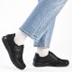 7. Rieker 48954-00 bequeme schwarze Damenschuhe mit Klettverschluss