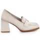 4. Beige Damen-Mokassins mit Absatz, Potocki SZ12783