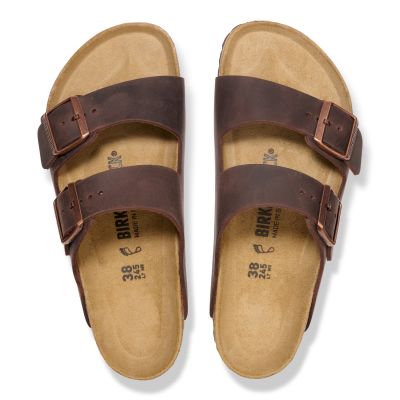 13. Birkenstock Arizona Nubuck Habana Narrow Brown Damen/Herren Flip-Flops (52533)