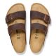 13. Birkenstock Arizona Nubuck Habana Narrow Brown Damen/Herren Flip-Flops (52533)
