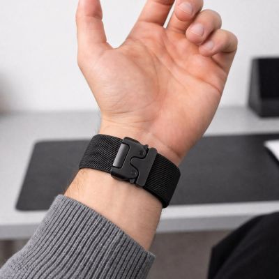 4. Tech-Protect Nylonverschluss für Samsung Galaxy Watch Ultra 47 mm – Schwarz