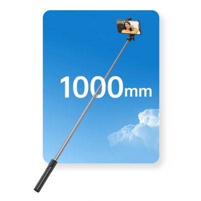 10. Selfie-Stick WHS1Y Teleskopstativ 1 m mit Telefonhalter – Schwarz