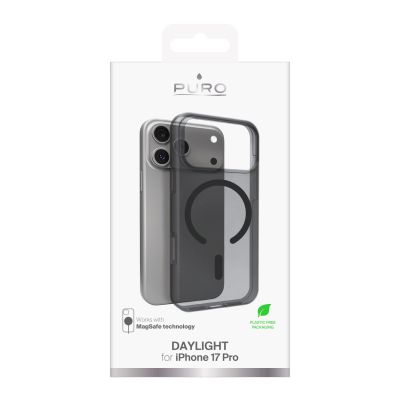 2. Puro Daylight Magsafe kompatible Silikonhülle für iPhone 17 Pro - Translucent Black