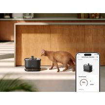 Petlibro Dockstream Smart Futter-/Wasserspender für Hunde oder Katzen, Acrylnitril-Butadien-Styrol-Copolymer (ABS), Edelstahl, Schwarzer automatischer Wasserspender für Haustiere