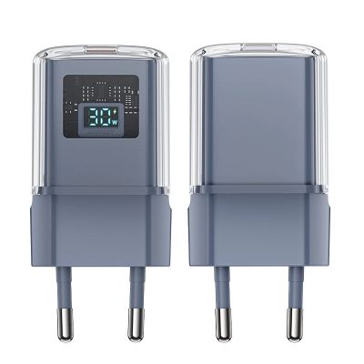 3. Acefast A53 PD 30W GaN USB-C Ladegerät mit Display – Grau