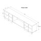 3. POLO TV-Schrank 200x33x50,5 weiß + schwarzer Kamin