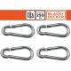 10. Stahlkarabiner, 4-teilig, Black + Decker