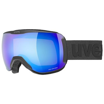 Uvex Downhill 2100 CV Wintersportbrille, Schwarz, Unisex, Mehrfarbige sphärische Gläser